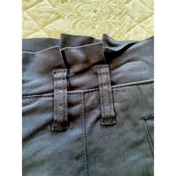 Cremieux Wide-Leg Navy Cropped Pants Paper bag waist Size 4 Casual - Picture 10 of 12